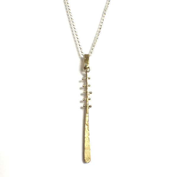 Sterling Silver VLM Jewelry Long Layering Baton Necklace Handmade in Los Angeles California