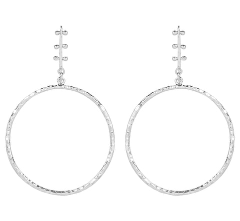 vlmjewelry.com | Silver Era Hoop Earrings | Atmosphaera Collection | Handmade Jewelry