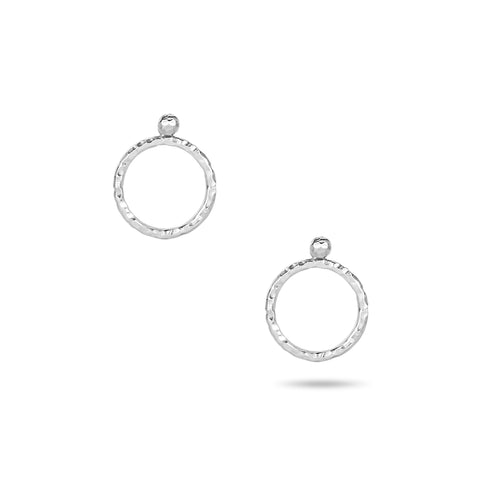 vlmjewelry.com | Silver Origin Hoop Earrings | Atmosphaera Collection | Handmade Jewelry