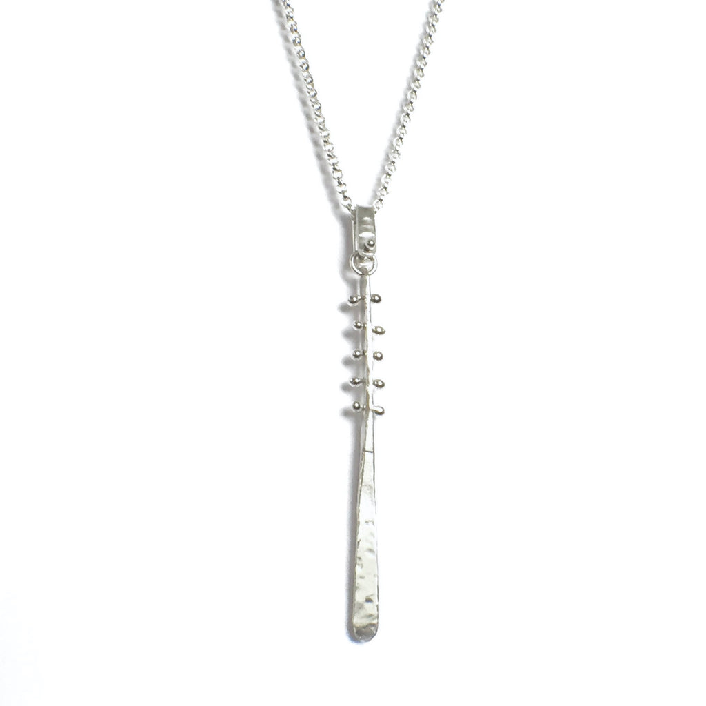 Baton Necklace - Silver