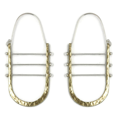 Los Angeles Jewelry Designer Brass Harp Earrings Tessa Thompson Creed II