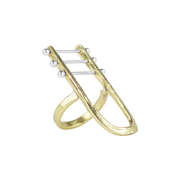 Harp Statement Ring Handmade in Downtown Los Angeles Jewelry Designer