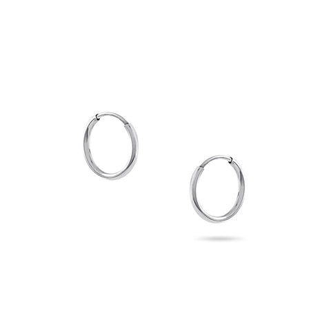 SEAMLESS | STERLING SILVER | Continuous | Mini | Hoop | Earrings | Made in USA | VLM Jewelry