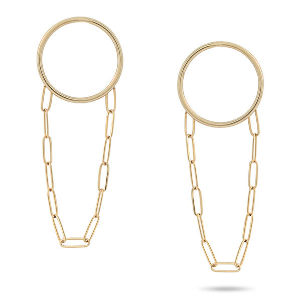 PHOEBE | CHAIN | DANGLE | HOOPS | GOLD | FILLED | VLM | JEWELRY