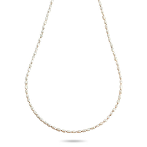 FAITH | FRESHWATER | RICE | PEARL | NECKLACE | WITH | DAINTY | GOLD | FILLED | BAR | CHAIN | RENEWAL | VLM | JEWELRY