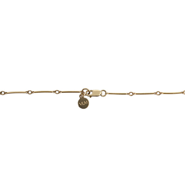 DETAIL | NECKLACE | WITH | DAINTY | GOLD | FILLED | BAR | CHAIN | AND LOBSTER CLASP
