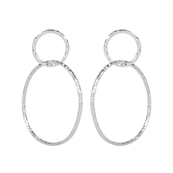 vlmjewelry.com | Silver Eternal Hoop Earrings | Atmosphaera Collection | Handmade Jewelry