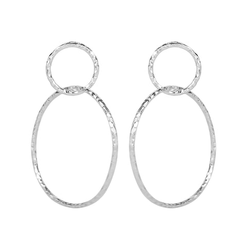 vlmjewelry.com | Silver Eternal Hoop Earrings | Atmosphaera Collection | Handmade Jewelry