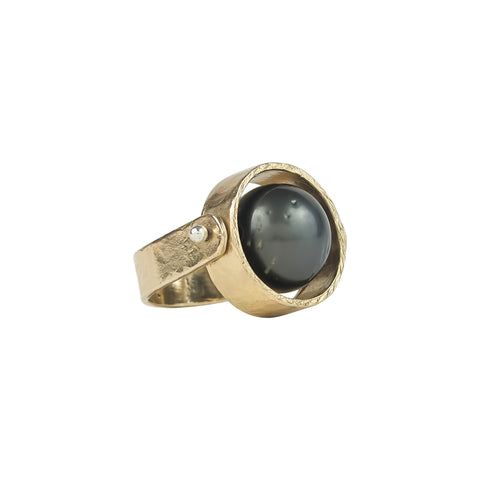 vlmjewelry.com | Gold | Tahitian Pearl Ring | Handmade in Los Angeles