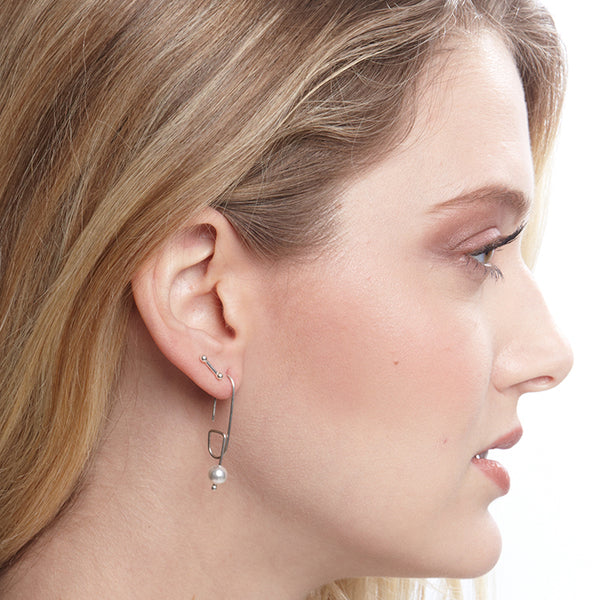 VLM Jewelry Cool Sterling Silver Bar Studs Earrings Vanessa Arthur Nico Iliev